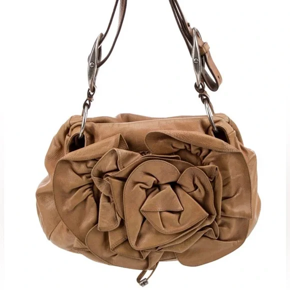 YVES SAINT LAURENT | YSL Authentic Rive Gouche Tan Leather Bag Purse - Picture 1 of 6